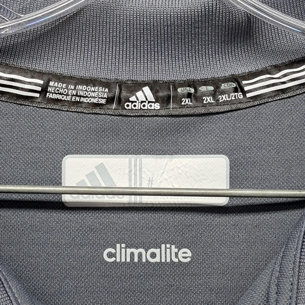 Adidas‎ Climalite Mens Grey Striped Cougars Polo Shirt 2XL 1893A 16